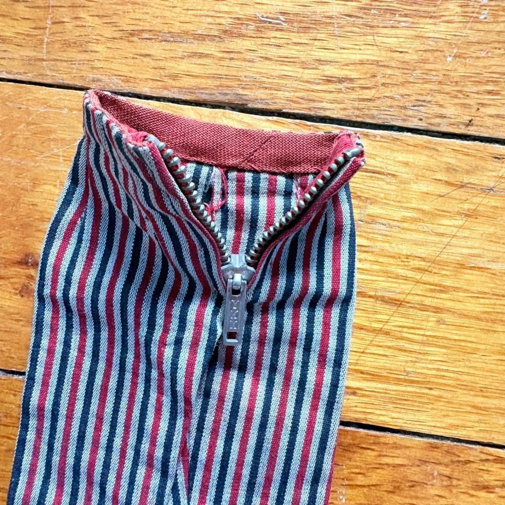 Vintage Barbie Mattel #985 Open Road Striped Pants Zipper - Picture 3 of 3
